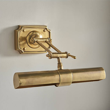 Mosiężny kinkiet nadobrazowy Winchester Interiors1900 - galeryjka z mosiądzu 35,5cm