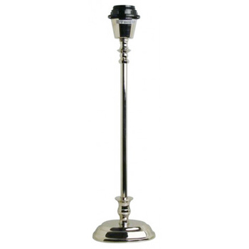 Srebrna smukła lampa stołowa Chetan 41cm.