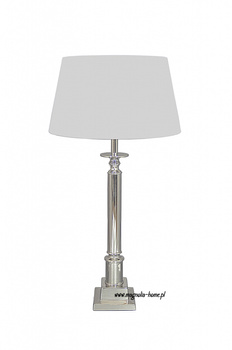 Elegancka, srebrna niklowana lampa Malay 69cm.