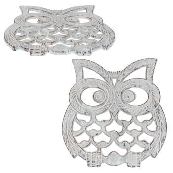 Żeliwna podkładka pod garnek - podstawka sówka 6Y1750 Clayre&Eef