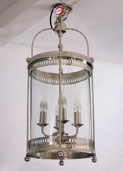 Lampa - jak klatka- latarnia Colmore. Nikiel