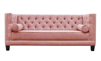 Piękna sofa Roma II w nowojorskim stylu. Pudrowy róż.