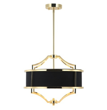 Złota  lampa z abażurem Stesso gold  nero s Orlicki