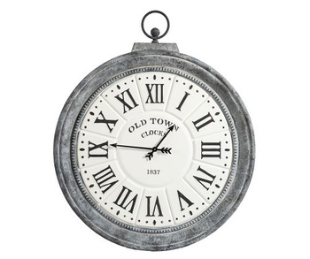 Duży loftowy zegar Grigio Old Town Belldeco 97cm!