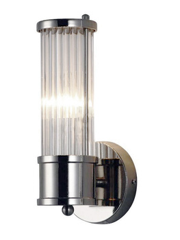 Srebrny kinkiet Hortes -szklane rurki