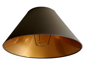 Klosz Cappuccino / taupe ze złotym środkiem. Abażur 40cm.