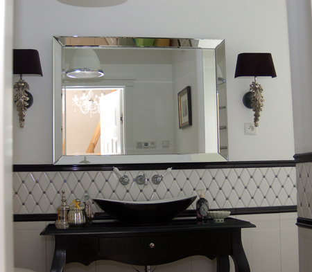 Eleganckie proste lustro 120*80cm - Fazowana rama