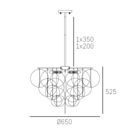 Evolution Home. Lampa wisząca TROMSO P04094BR