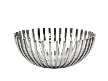 Srebrna, nowoczesna patera. Misa Adak 40cm.