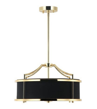 Złota  lampa z abażurem Stanza gold  nero S Orlicki