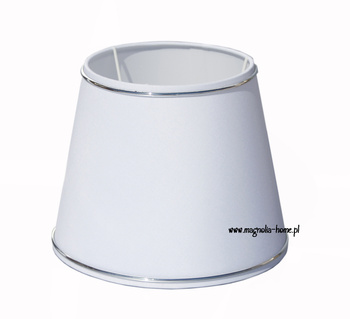 Elegancki biały 20cm abażur; klosz Poesie na kinkiet i żyrandol.