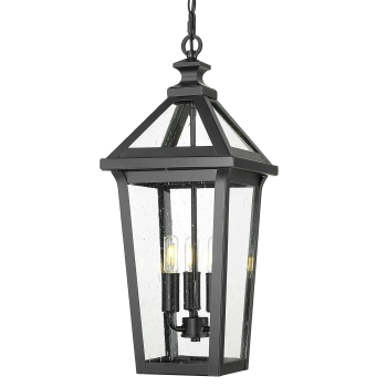 Czarna lampa wisząca zewnętrzna ZURICH P03630BK Evolution Home