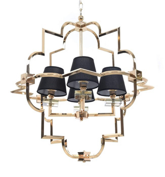 LAMPA WISZĄCA NOWOCZESNA CZARNO-ZŁOTA BALTIMORE W4
