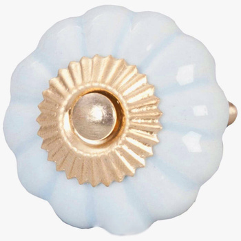 Urocza błękitna porcelanowa gałka Clayre&Eef.