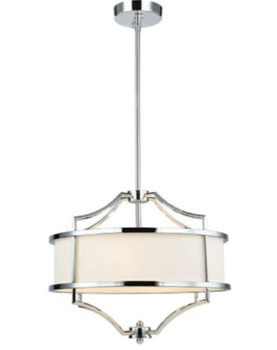 Srebrna  lampa z abażurem Stesso cromo s Orlicki