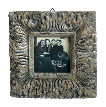 Szara romantyczna ramka z dekorem 2254 Clayre&Eef