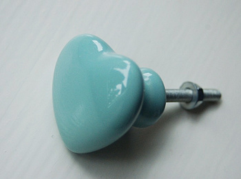 Gałka- serce. Jasny turkus