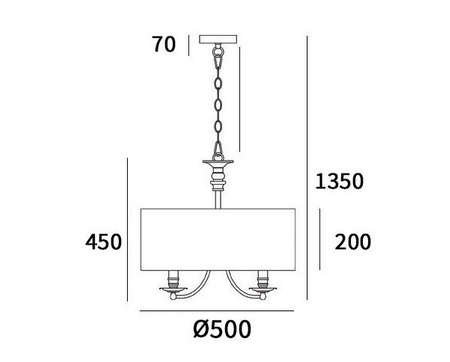 Lampa z kloszem - Harmony - do salonu, jadalni...