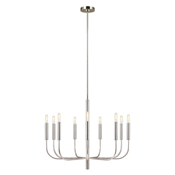 Żyrandol Brianna FE-BRIANNA9-PN– 9 źródeł światła – wykończenie polerowany nikiel Elstead-Lighting