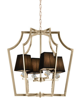 NOWOCZESNA LAMPA WISZĄCA ZŁOTA Z CZARNYMI ABAŻURAMI MONTERO