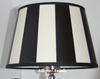 Abażur 25cm. Czerń i krem pasy. klosz Light&Living King