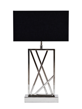 Elegancka srebrna podstawa lampy Truk. Lampa 41cm.