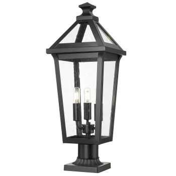 Czarna latarnia -Słupek ogrodowy ZURICH F03647BK  Evolution Home