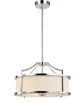 Srebrna  lampa z abażurem Stanza  stanza-cromo-s Orlicki