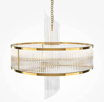 Złota lampa ze szklanymi rurkami Frame MOD174PL-06G Maytoni