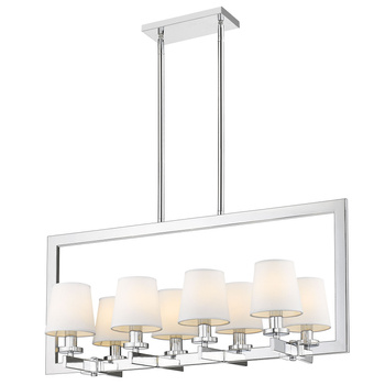 Chromowana, nowoczesna wisząca lampa nad stół, wyspę. LONDON P08038WH