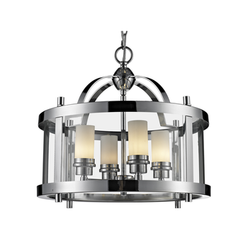 Klatka . Srebrna wisząca latarnia - sufitowa   P04567CH