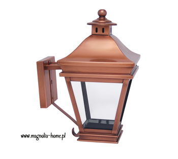 Latarnia ścienna Colmore. Nikiel. Kolor miedź.