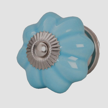 Urocza błękitna porcelanowa gałka 61897 Clayre&Eef.