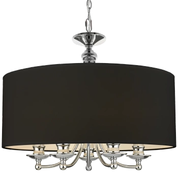 Lampa z kloszem - ABU DHABI P05697CH-BK - do salonu, jadalni...