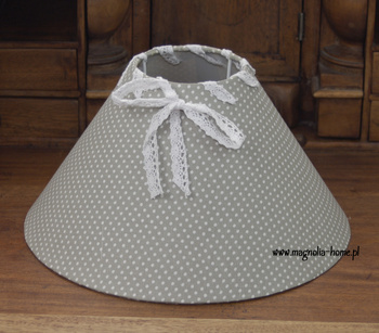 Klosz w groszki na lampkę, albo żyrandol. Abażur 27cm. 6LAK0309