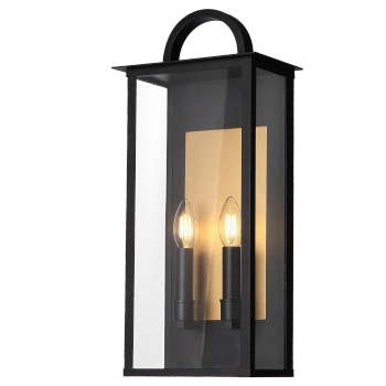 Lampa Zewnętrzna - latarnia. Kinkiet MALIBU W02548BK