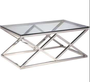 Stolik kawowy EMPIRE EP-CT1469S - srebrna ława Empire