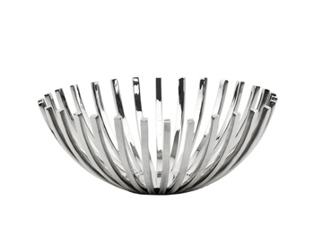Srebrna, nowoczesna patera. Misa Adak 35cm
