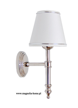 Elegancki , srebrny, niklowany kinkiet Colmore Eveline.