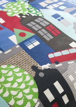 Houses Blue- Domki 140*200/220. Bedding House.