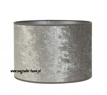 Chelsea. Duży klosz. Srebrny aksamit a'la skóra krokodyl 25*25*18cm