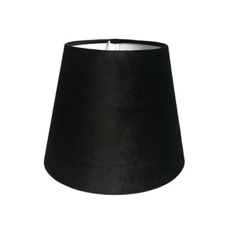 Czarny, welurowy klosz Velvet Black 20cm
