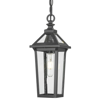 Czarna lampa wisząca zewnętrzna ZURICH P01623BK Evolution Home