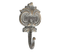 C62820 Piękny metalowy , szary wieszak w stylu shabby chic. 17cm