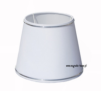 Elegancki biały 20cm abażur; klosz Poesie na kinkiet i żyrandol.