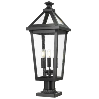 Czarna latarnia -Słupek ogrodowy ZURICH F03647BK Evolution Home