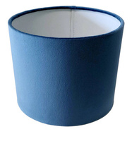 Cylindryczny, niebieski, welurowy klosz 20cm na kinkiet, lampę. Abażur Navy
