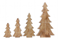 40cm - Drewniana choinka, ręcznie malowana.