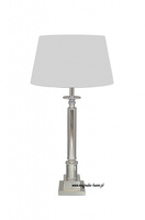 Elegancka, srebrna niklowana lampa Malay 69cm.