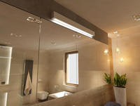 Biały, podłużny kinkiet łazienkowy IBROS LED biały 63cm